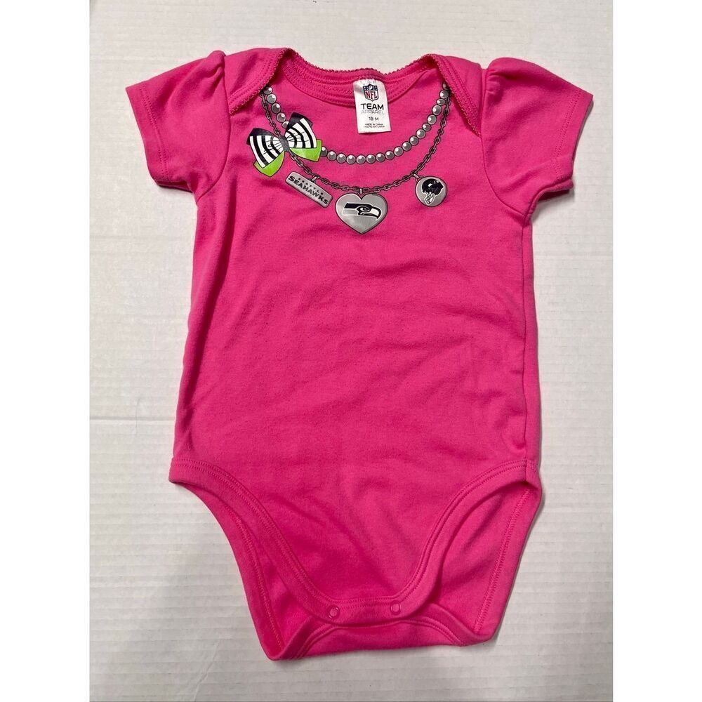 Team Apparel Seattle Seahawks Pink Bodysuit   Girls Size 18 Months